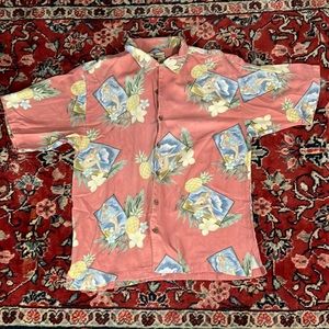 Tommy Bahama Hawaiian Pineapple Pin-up Shirt Size Large!